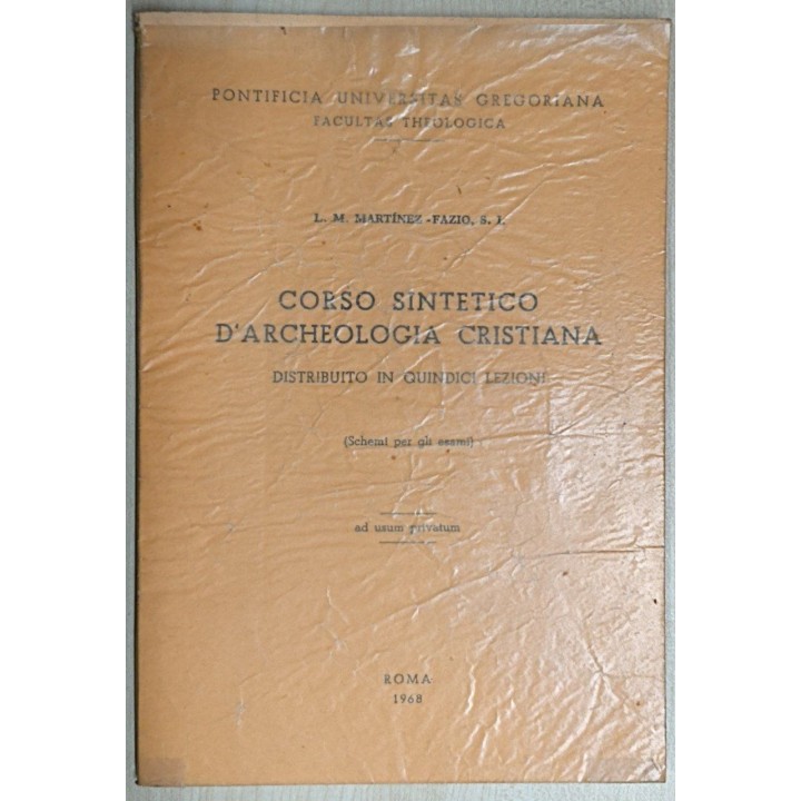 CORSO SINTETICO D'ARCHEOLOGIA CRISTINA.